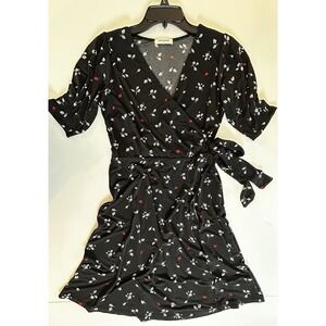 Petite Principle Wrap Women's Black Dress Size  MP